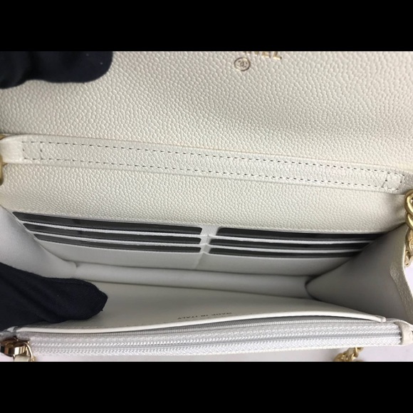 CHANEL Off White Caviar Melody Wallet on Chain w/ GHW - Picture 7 of 8
